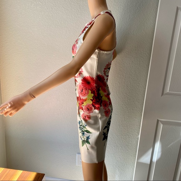 CLAUDIA CASTELLI SZ L STRETCH FLOWER ZIP DRESS - Picture 5 of 11